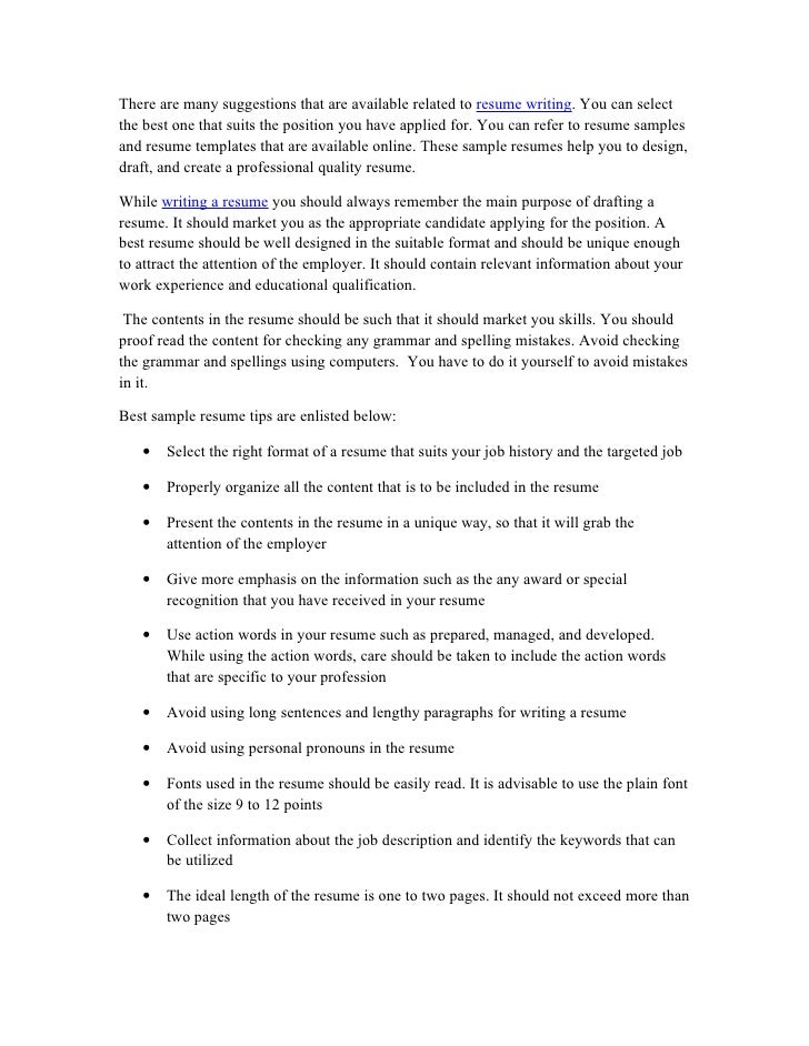 best resume samples tips resume samples tips