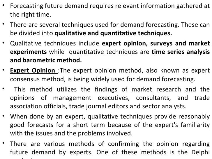Demand estimation example Demand estimation example picture