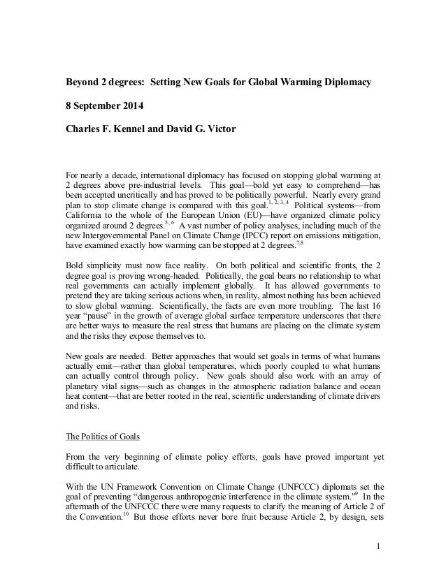 Global warming research paper intro