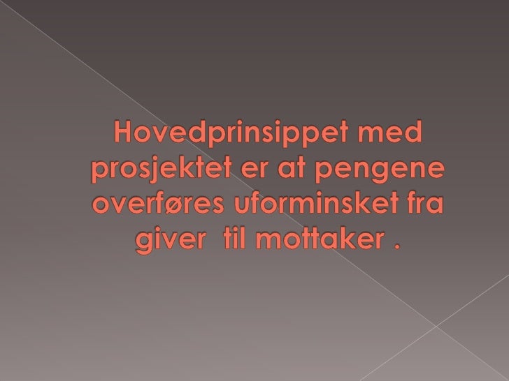 Overfoering av penger naa leads