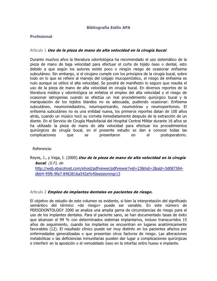 Bibliografia estilo apa