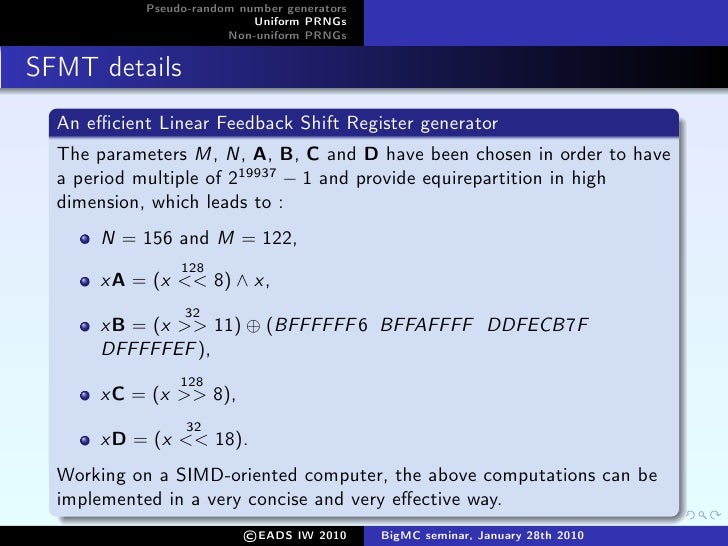 C random number generator double