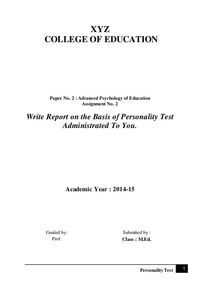 Personality conclusion pdf image