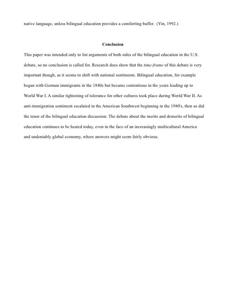 Conclusion For Bilingual Education Essay Bilingual Education Essaybilingualism Aleksandra Duda Academia Edu