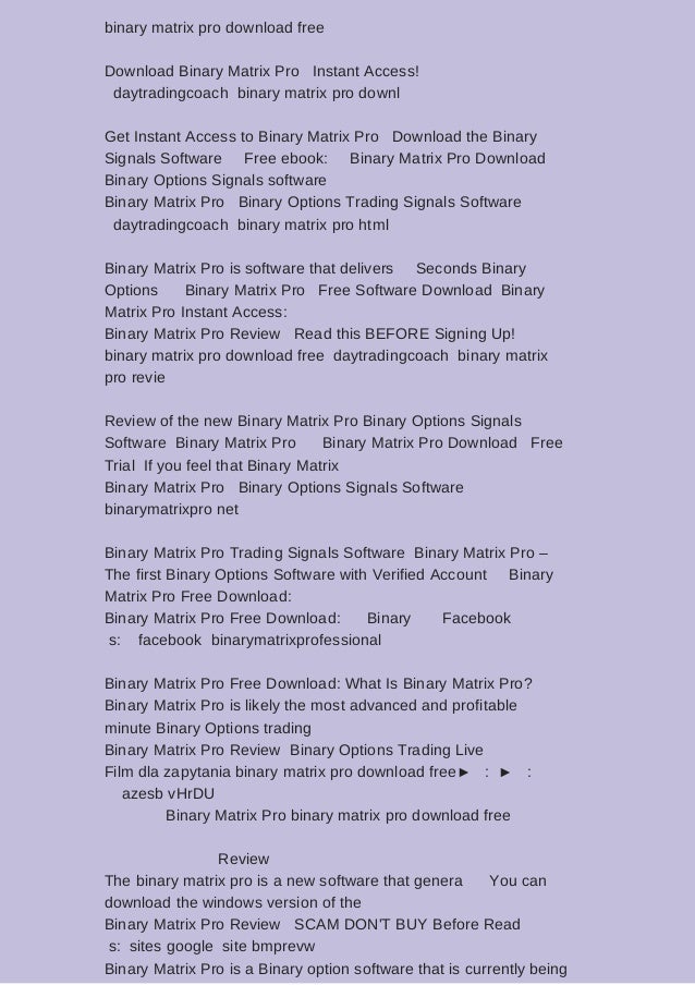 Binary options pro signals opinioni
