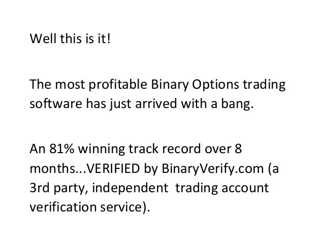 most profitable binary options software