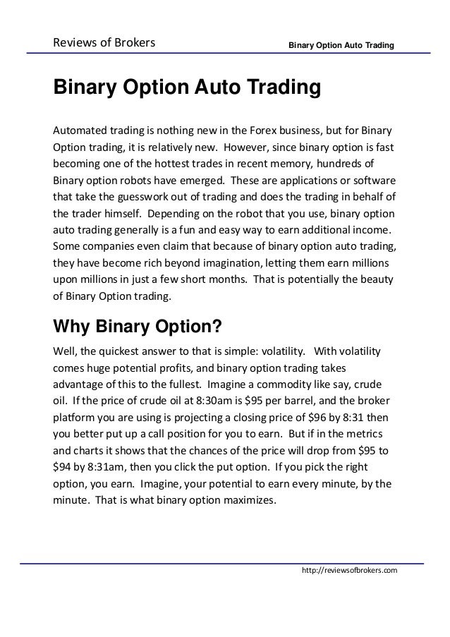 binary option broker profit