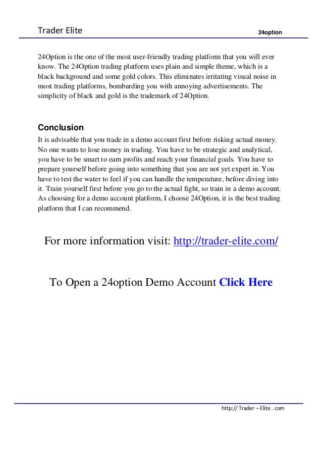 binary options tutorial pdf account