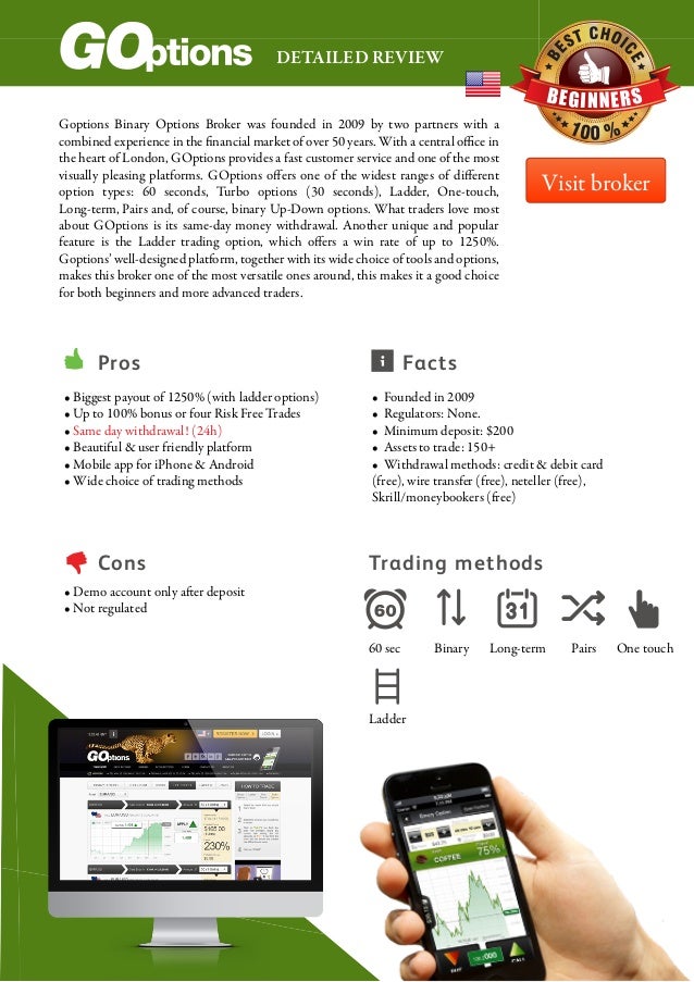 Binary options trading 50 deposit
