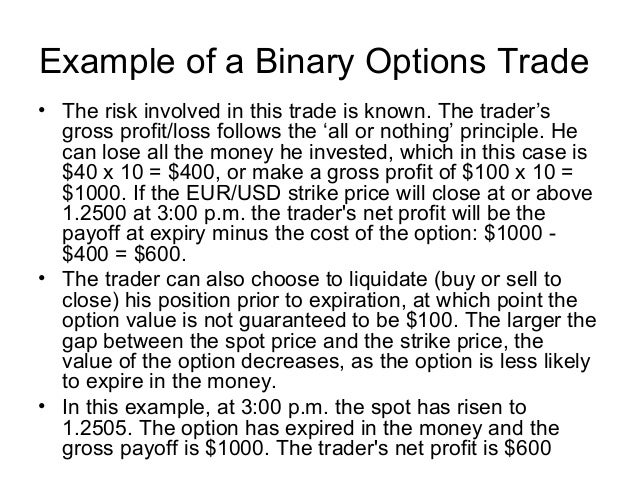 binary trading legal