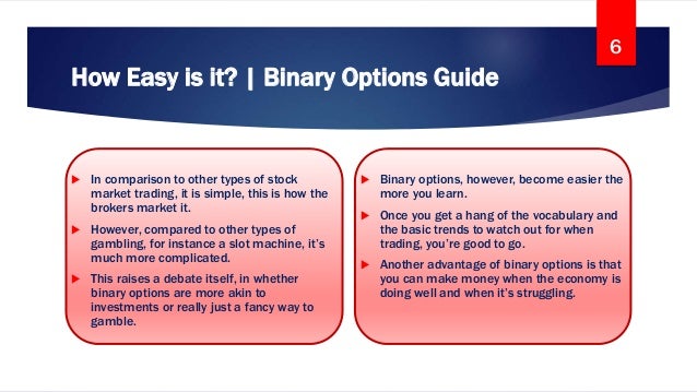 a guide to how bet binary options