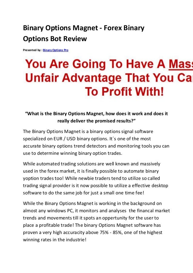 a special method of trade binary options