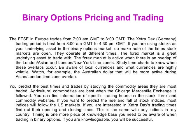 useful tips for binary option trading