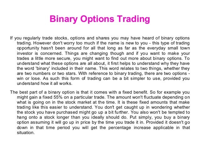 binary options on small timeframes