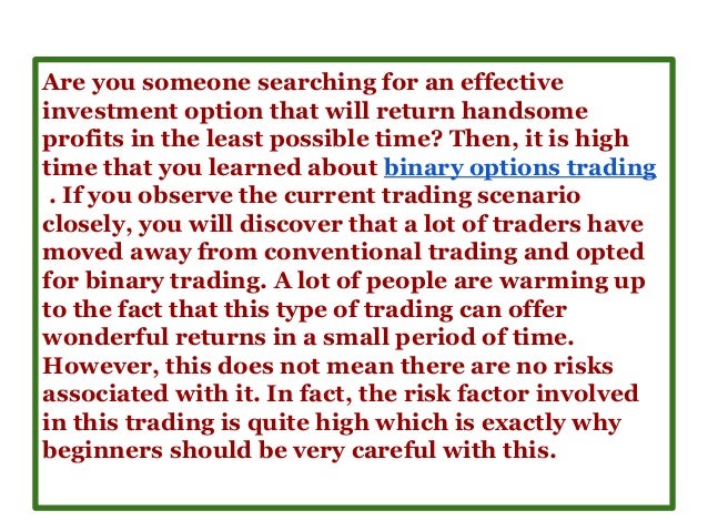 option trading tips for beginners