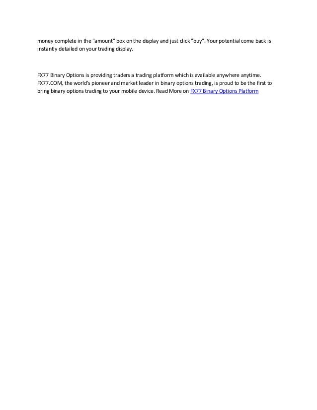 Binary option articles