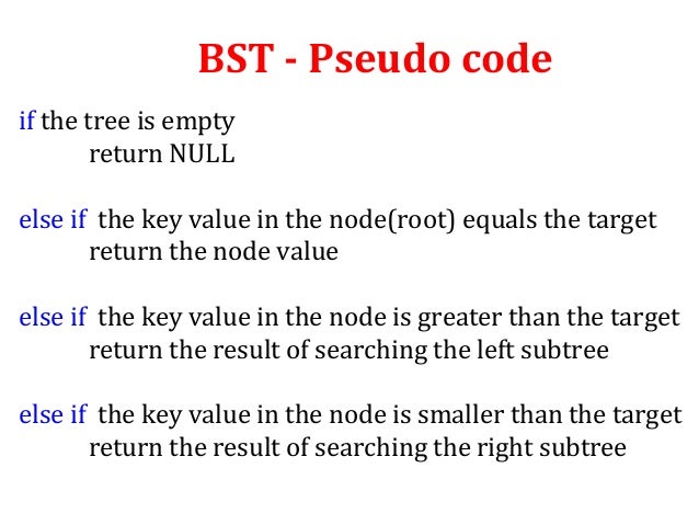pseudo code for deletion in binary search tree