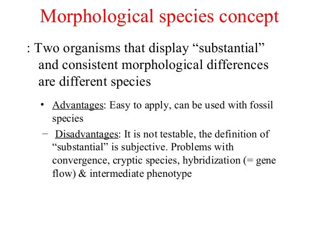 phylogenetic species concept advantages and disadvantages
