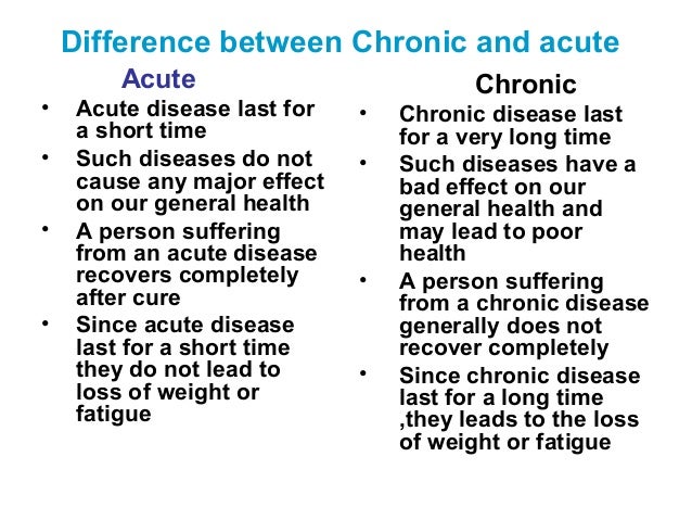 how do chronic diseases differ from A chronic illness is stressful stress can affect your recovery and the way you cope with the illness and its treatment there are things you can do to help you come to terms with the new direction your life has taken a chronic or long-term illness means having to adjust to the demands of the. how do chronic diseases differ from A chronic illness is stressful stress can affect your recovery and the way you cope with the illness and its treatment there are things you can do to help you come to terms with the new direction your life has taken a chronic or long-term illness means having to adjust to the demands of the.