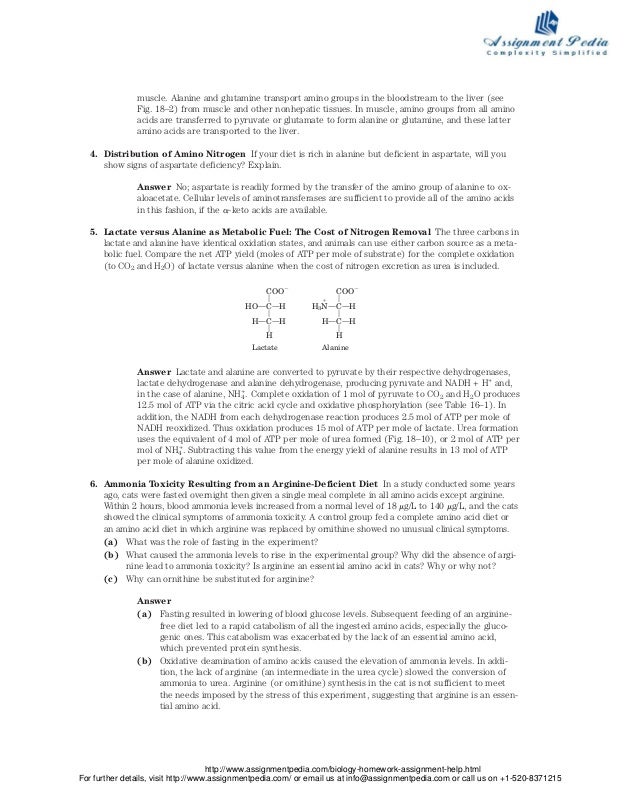 biochemistry homework help