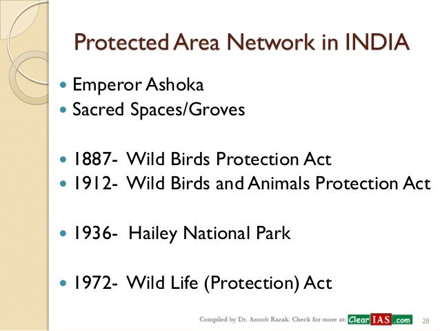 Wild animal and bird protection act 1912