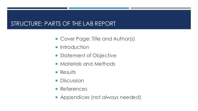 Lab report cover page