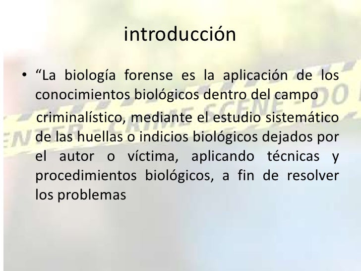 Curso biologia forense