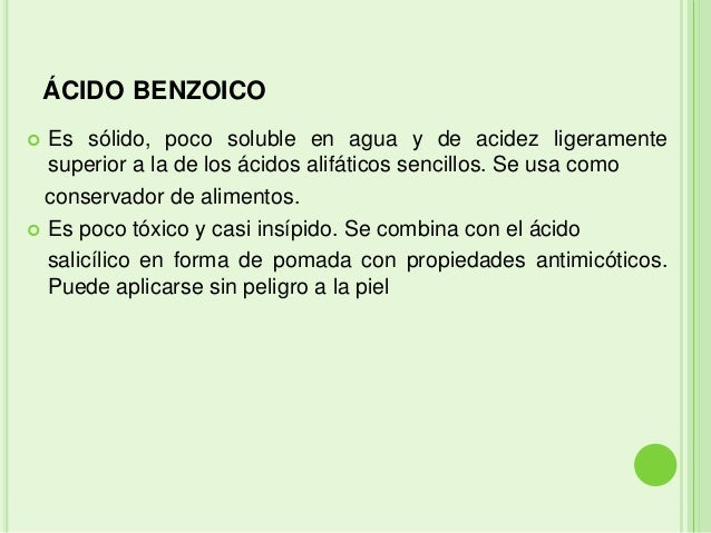 Quien Es Mas Soluble El Acido Benzoico O El Almidon