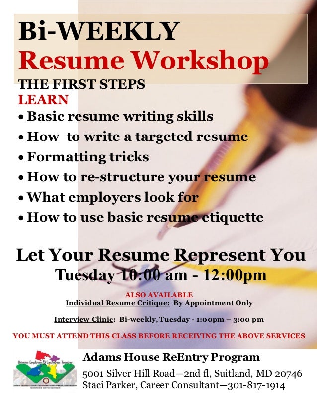 Buy resume for writing workshop