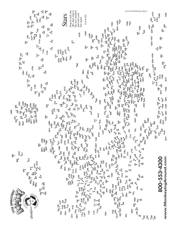 Greatest Super Challenge Dot-to-Dot Book 5 sample puzzle
