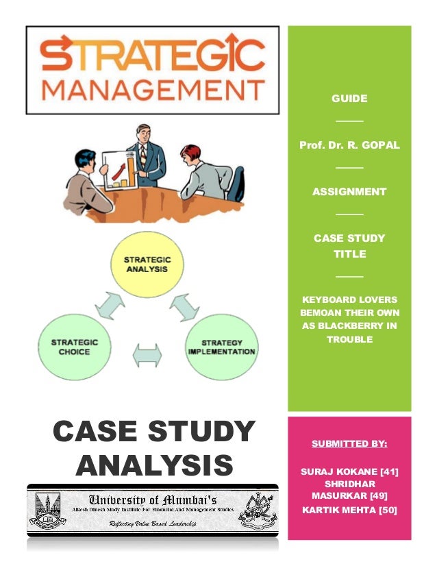 Strategic management case study with solution