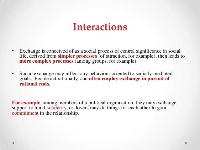 social exchange theory essay Free essay: social exchange theory 2 application of: the social exchange theory in everyday interactions people are always looking to have a positive. social exchange theory essay Free essay: social exchange theory 2 application of: the social exchange theory in everyday interactions people are always looking to have a positive.
