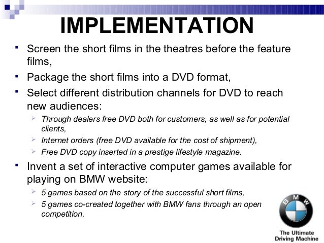 Bmw films case study analysis