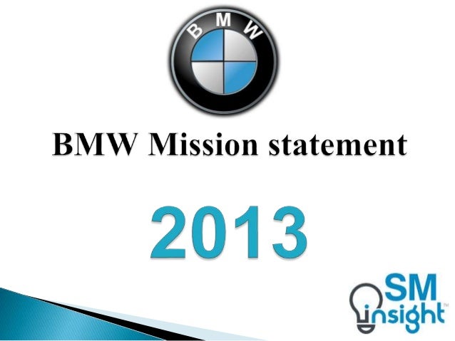 Bmw company mission statement #1