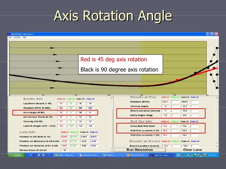 Bowling Ball Simulator Results