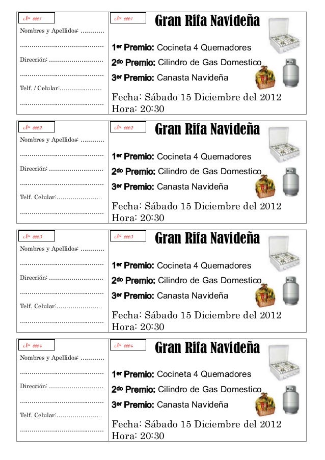 boletos para rifas formatos gratis imagui formato para rifa en word