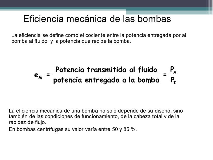 Calculo De La Eficiencia De Una Bomba es.slideshare.net