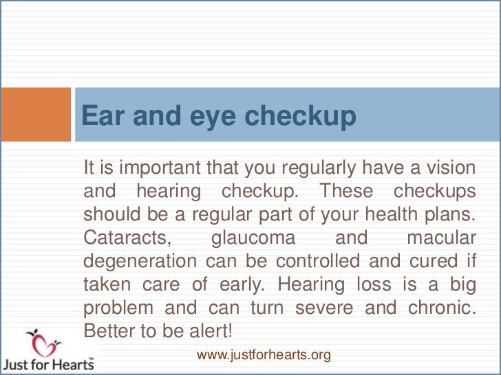 2019 year - Checkup: Hearing Loss 2019 year