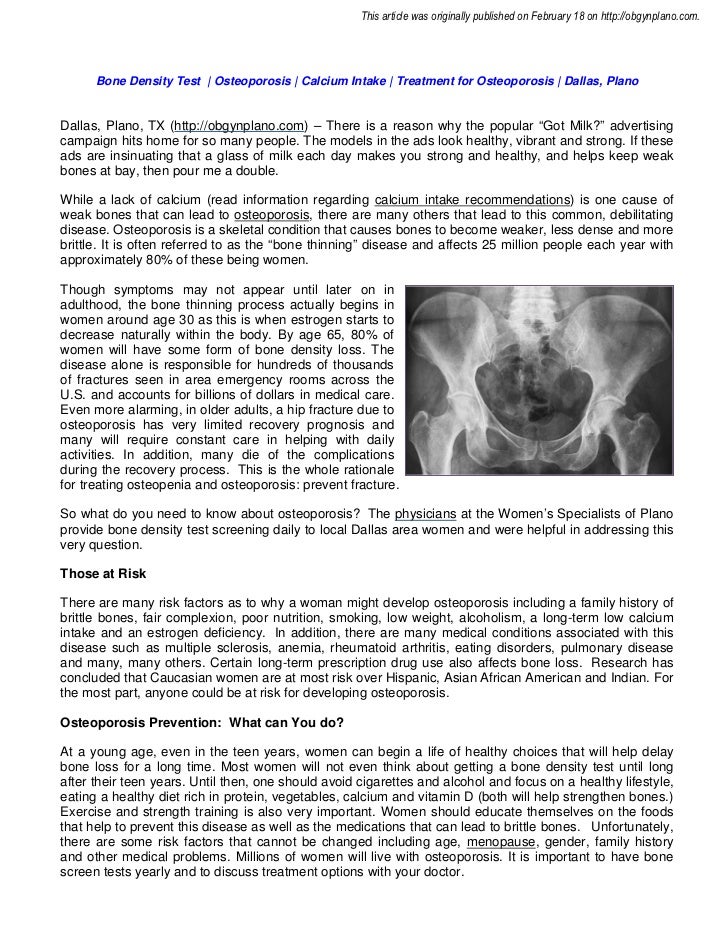 bone density test