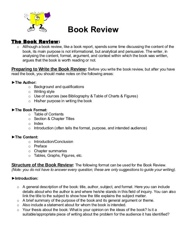 Book Report Example