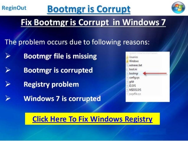 Bootmgr Fehlt Windows 7 Reparieren Von