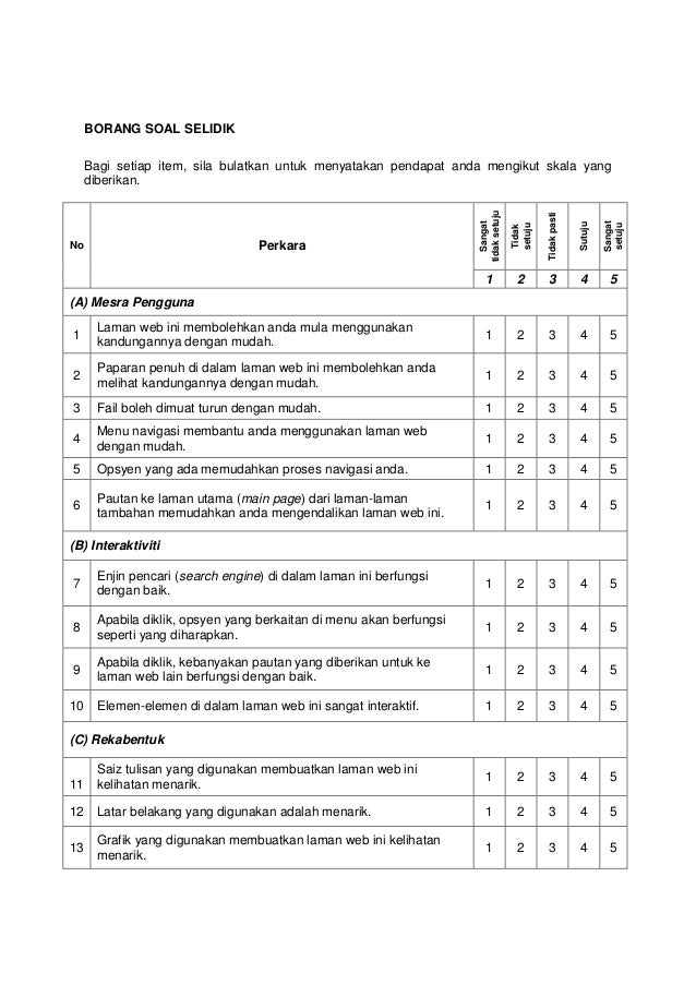 Borang Soal Selidik Geografi Amalan Kitar Semula