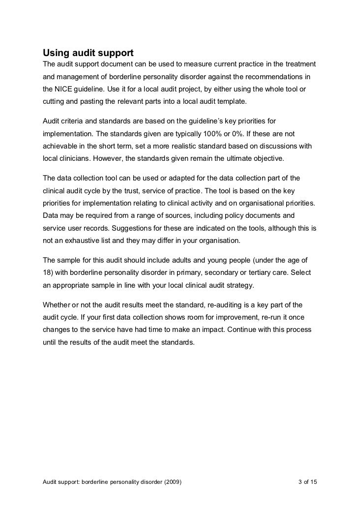 Borderline personality disorder essay
