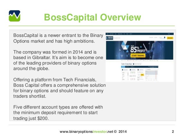 Boss capital binary options robot