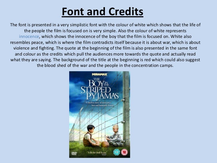 reaction paper essay the boy in the stripe pijamas Night and the boy in the striped pajamas, compare/contrast the two stories that we have studied through literature and film, young teenage boy,. reaction paper essay the boy in the stripe pijamas Night and the boy in the striped pajamas, compare/contrast the two stories that we have studied through literature and film, young teenage boy,.