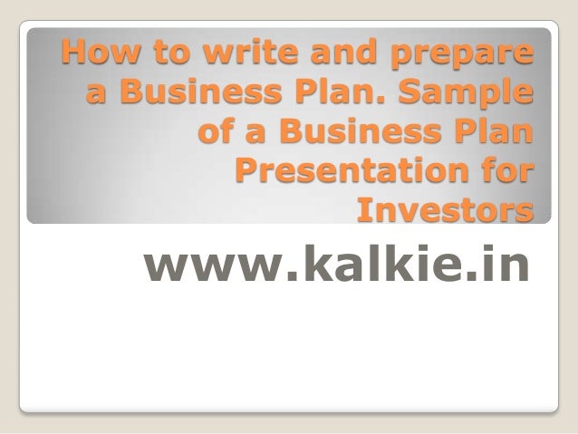 mckinsey how to write a business plan ppt