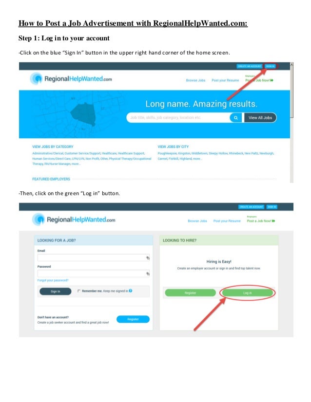 How to post a job advertisement with Regional Help Wanted