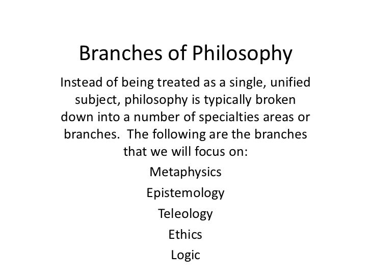 Branches of philosophy