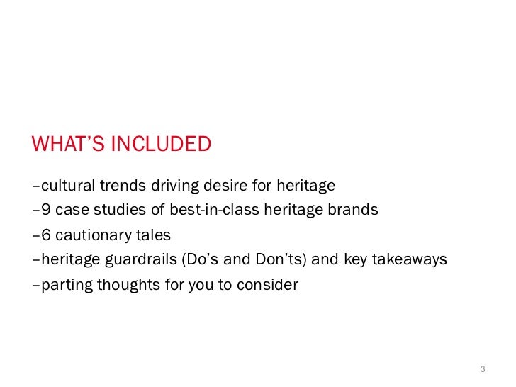 Brand heritage guide