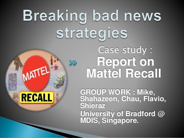 mattel crisis management case study mattel crisis management case study
